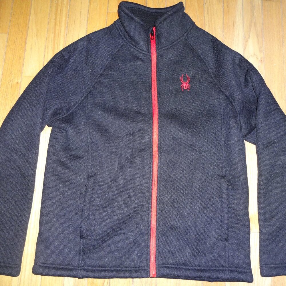 NWT Spyder Men's Core Sweater Heavy Weight Black Full Zip Jacket Size Medium